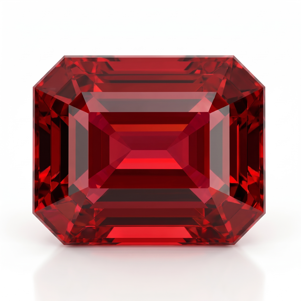 IGI Certified Laboratory Grown Ruby | 11.51 Carat Emerald Cut | Purplish Red High Jewelry Gemstone