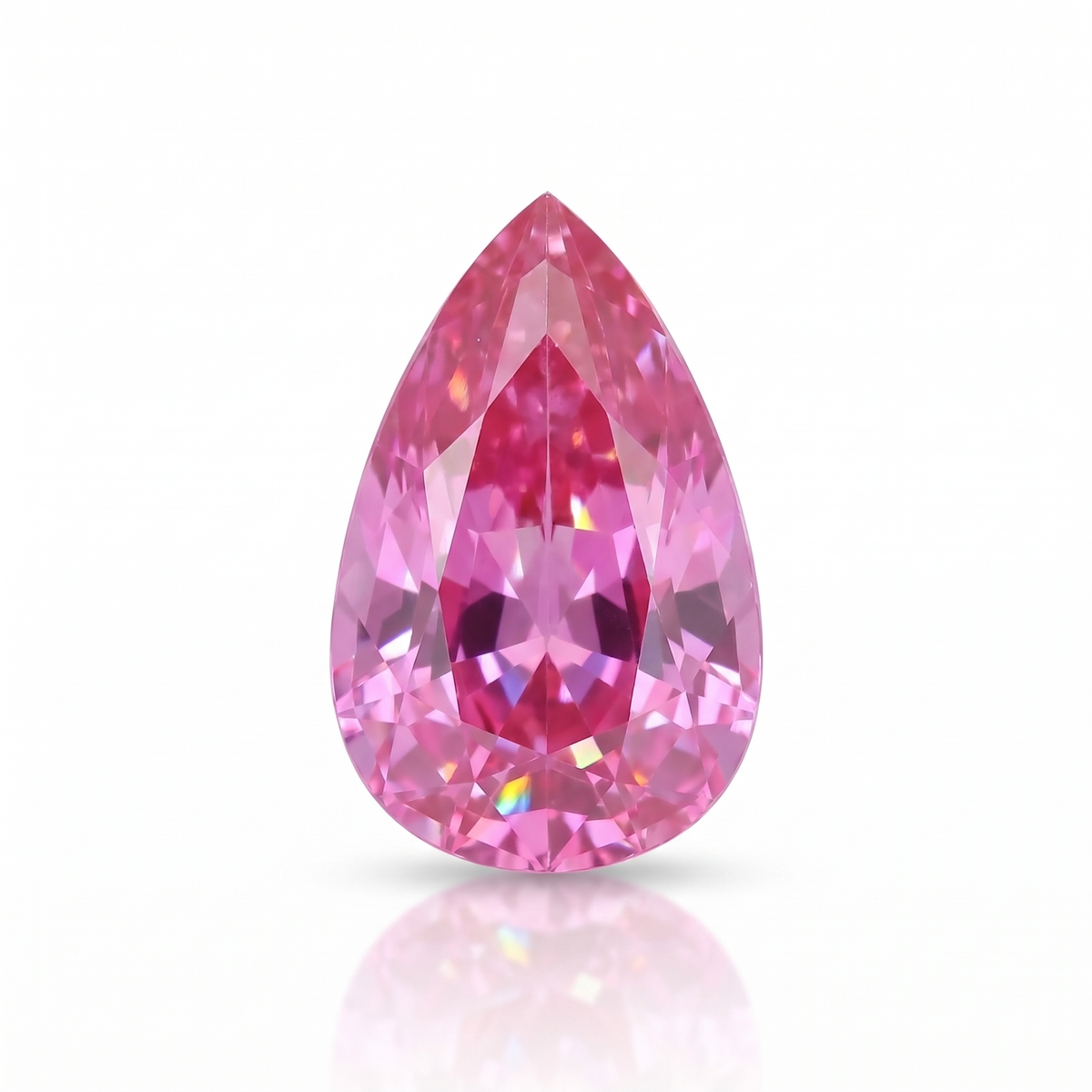 IGI Certified Laboratory Grown Pink Sapphire | 7.48 Carat Pear Mixed Cut | Luxury Statement Gemstone Main image