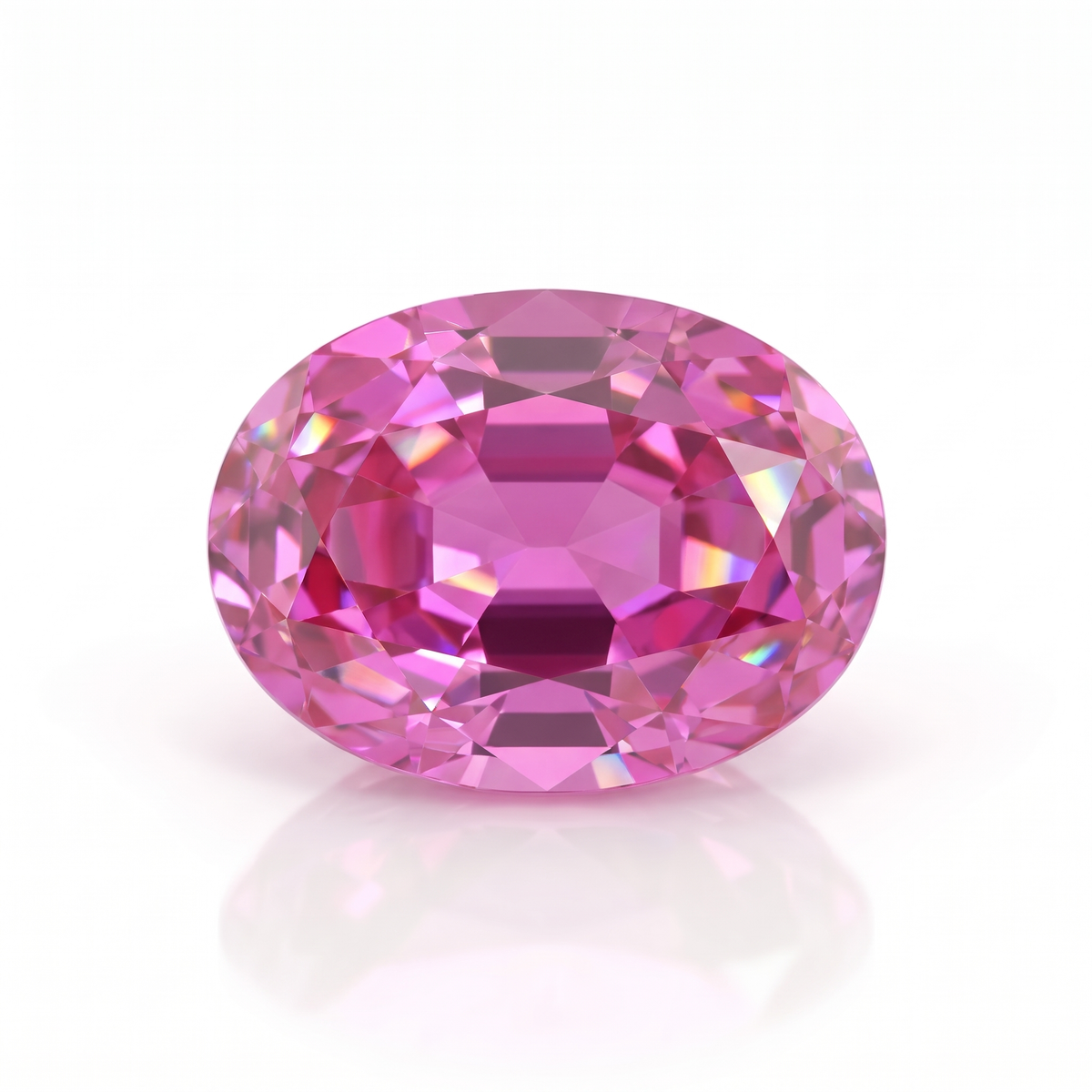 IGI Certified Laboratory Grown Pink Sapphire | 12.85 Carat Oval Mixed Cut | Luxury Statement Gemstone Main image