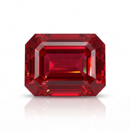 IGI Certified Laboratory Grown Ruby | 9.24 Carat Emerald Cut | Pure Red Precision Gem