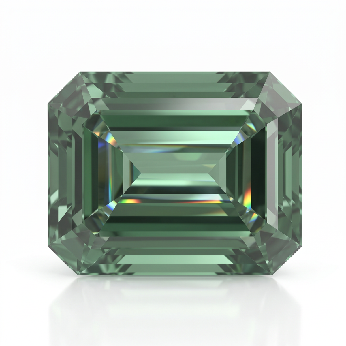 IGI Certified Laboratory Grown Green Spinel | 7.30 Carat Emerald Cut | Luxury Statement Gemstone Main image