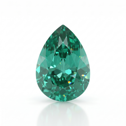 IGI Certified Laboratory Grown Bluish Green Sapphire | 6.08 Carat Pear Mixed Cut | Luxury Statement Gemstone