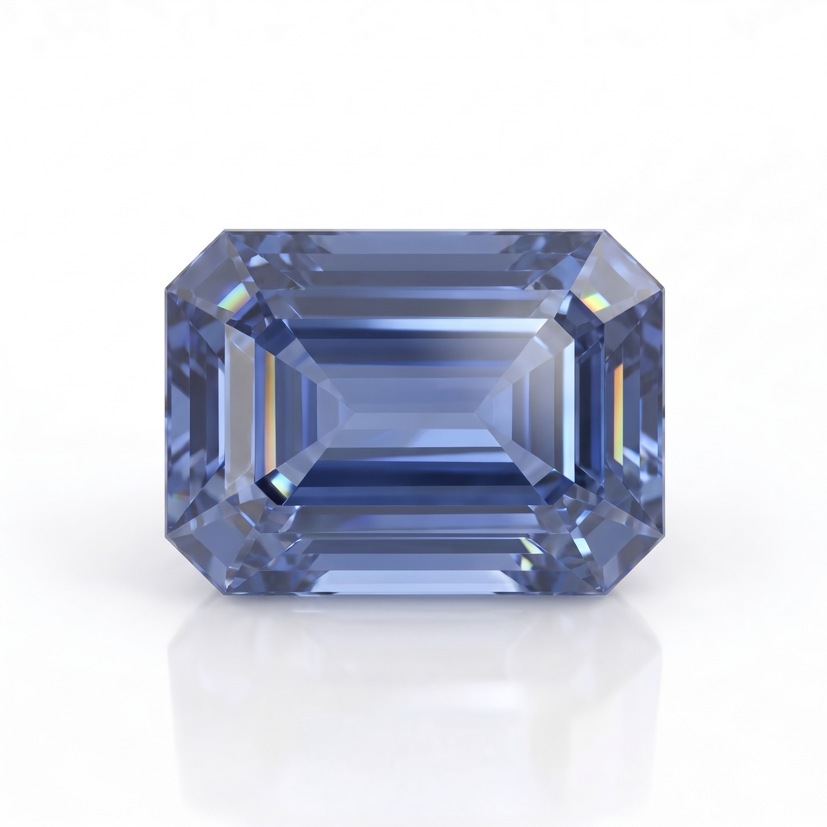IGI Certified Laboratory Grown Color Change Sapphire | 6.52 Carat Emerald Cut | Blue to Purplish Pink Luxury Gemstone Main image