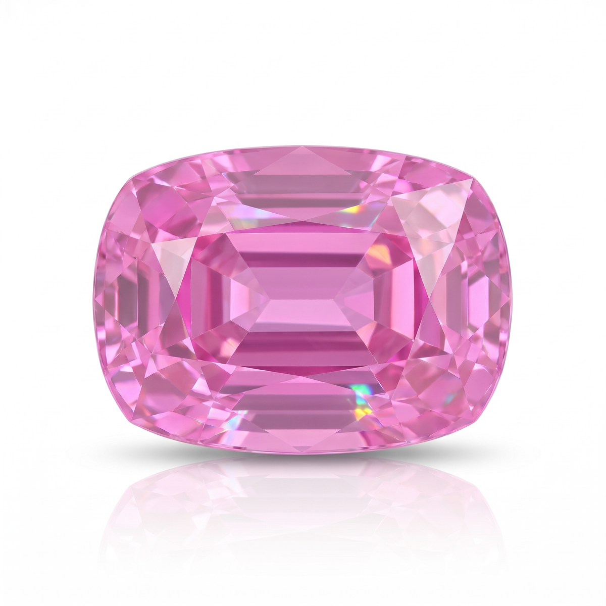 IGI Certified Laboratory Grown Purplish Pink Sapphire | 5.03 Carat Cushion Mixed Cut | Luxury Gemstone Main image