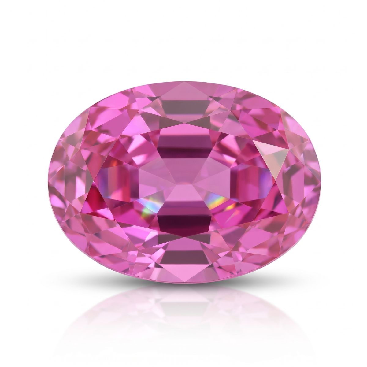 IGI Certified Laboratory Grown Purplish Pink Sapphire | 12.85 Carat Oval Cut | High Jewelry Gemstone Main image