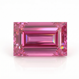 IGI Certified Laboratory Grown Purplish Pink Sapphire | 6.83 Carat Rectangular Step Cut | High Luxury Statement Gem