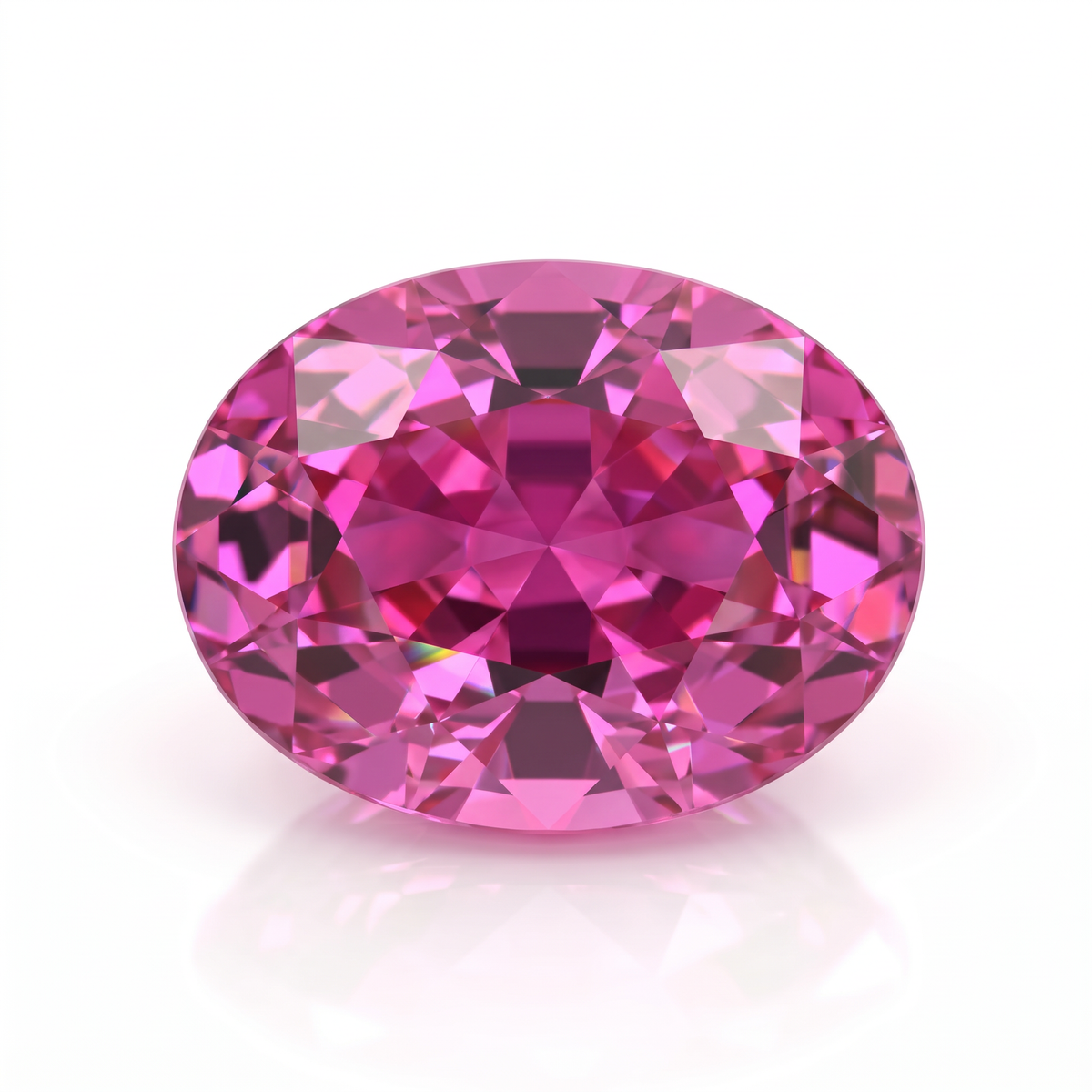 IGI Certified Laboratory Grown Purplish Pink Sapphire | 3.94 Carat Oval Cut | Vibrant Luxury Gemstone Main image