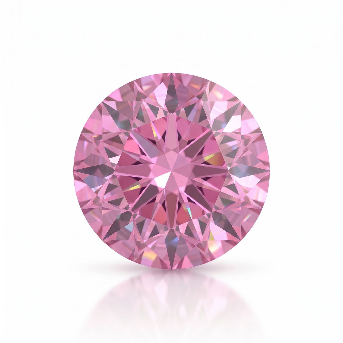 IGI Certified Laboratory Grown Pink Sapphire | 4.07 Carat Round Cut | Classic Brilliant Gemstone Main image