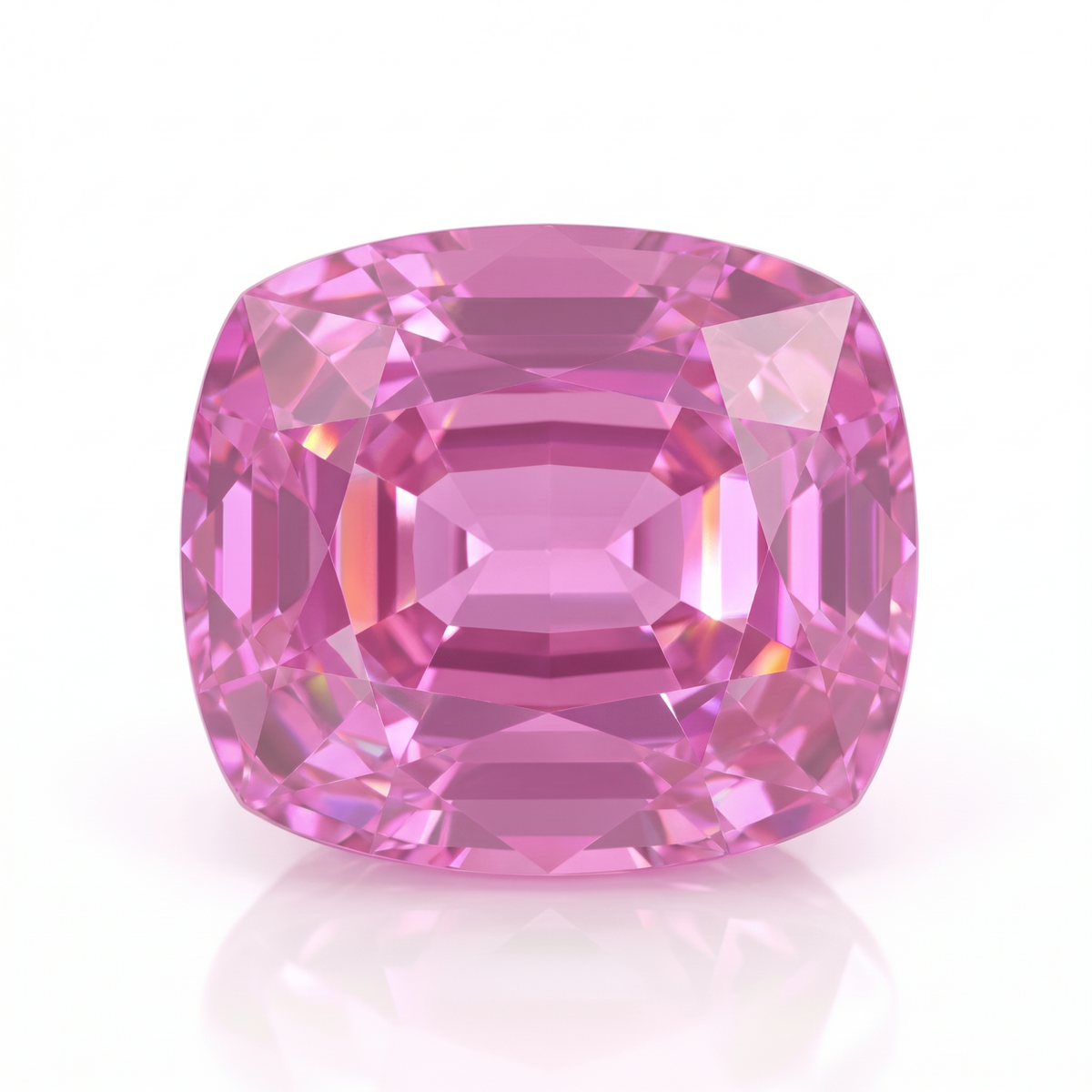 IGI Certified Laboratory Grown Pink Sapphire | 6.24 Carat Cushion Cut | Premium Luxury Gemstone