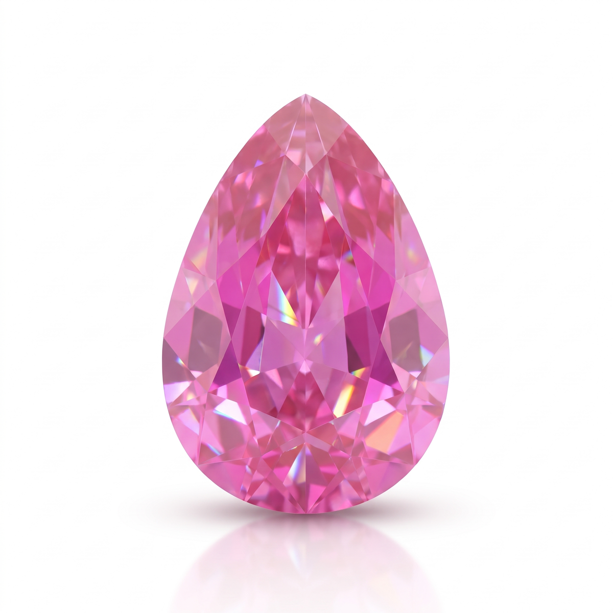 IGI Certified Laboratory Grown Pink Sapphire | 6.96 Carat Pear Cut | Premium Statement Gemstone Main image