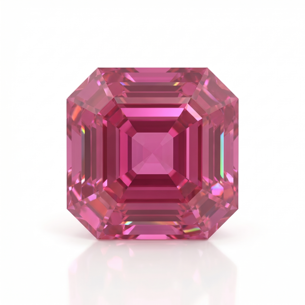 IGI Certified Laboratory Grown Pink Sapphire | 5.49 Carat Square Emerald Cut | Bold Luxury Gemstone