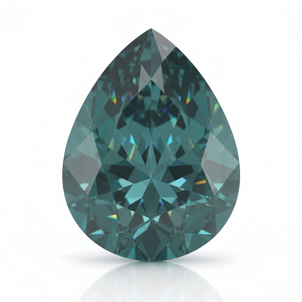 IGI Certified Laboratory Grown Green Spinel | 3.41 Carat Pear Cut | Elegant Unique Gemstone Main image