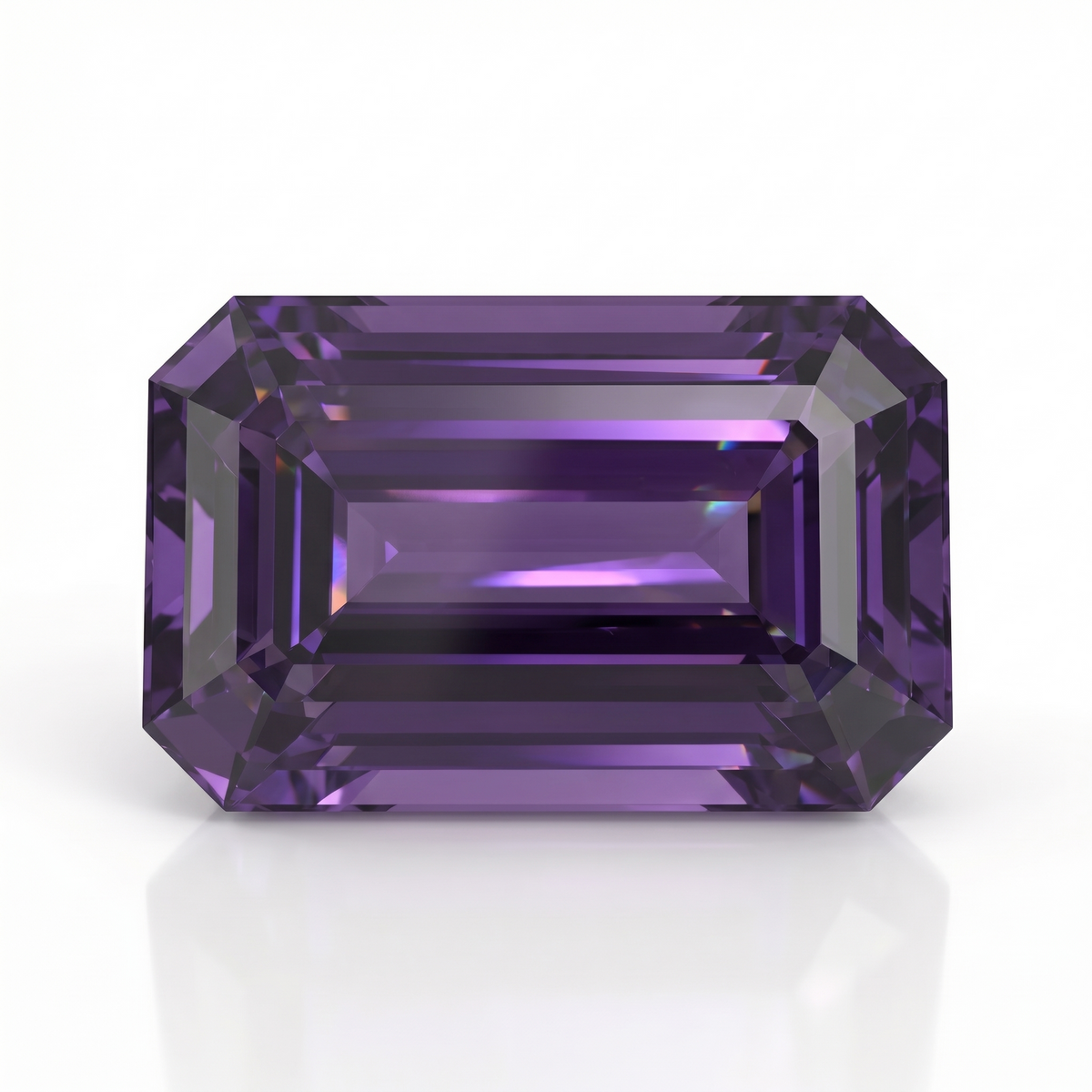 IGI Certified Laboratory Grown Color Change Sapphire | 10.58 Carat Emerald Cut | Rare Luxury Statement Gemstone Main image