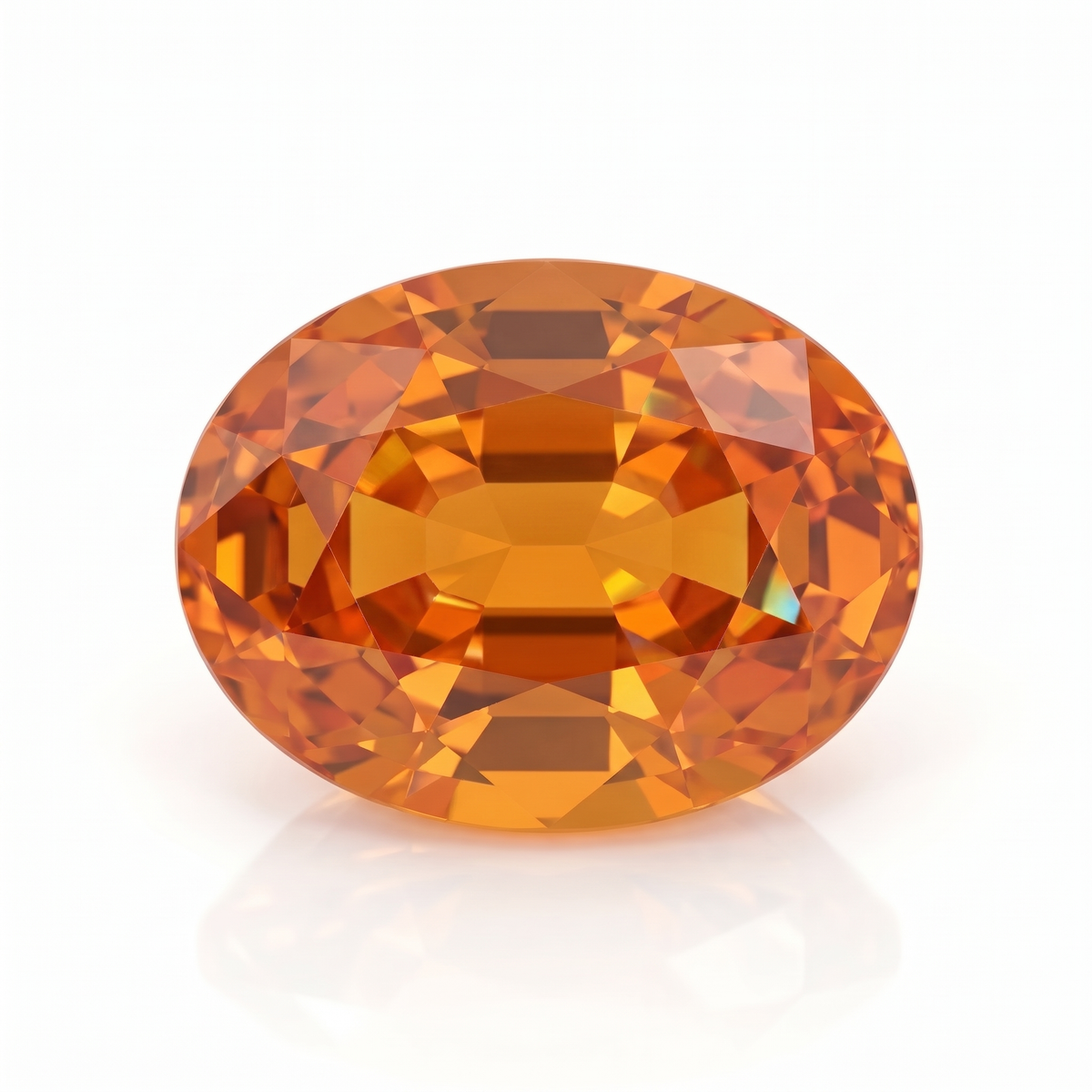 IGI Certified Laboratory Grown Yellowish Orange Sapphire | 7.31 Carat Oval Cut | Elegant Luxury Statement Gemstone
