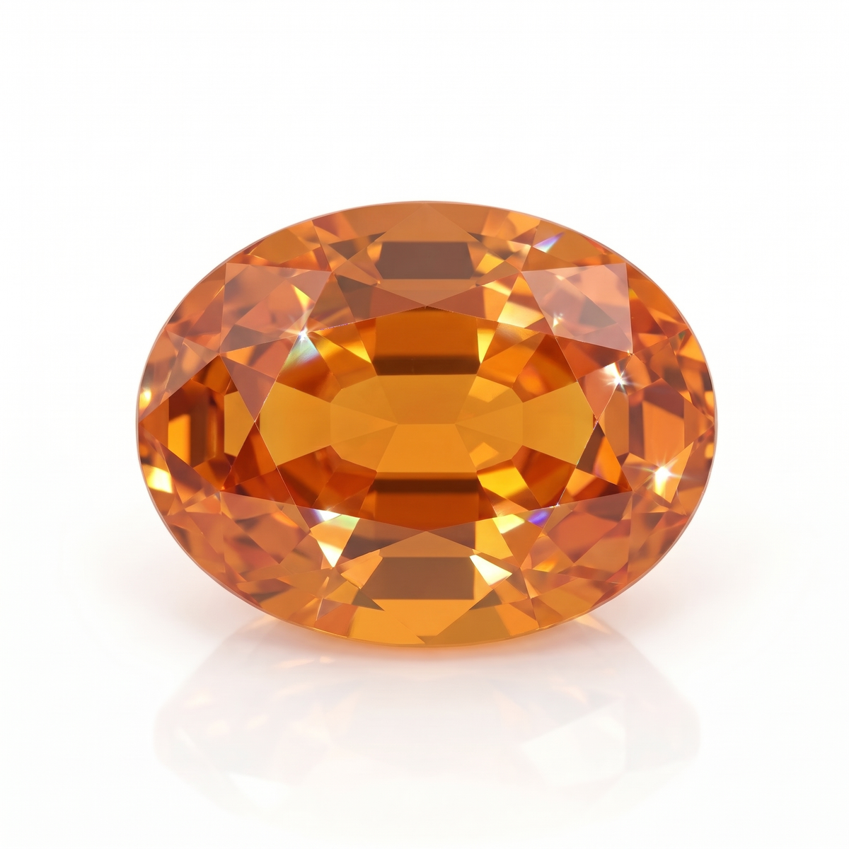 IGI Certified Laboratory Grown Yellowish Orange Sapphire | 7.31 Carat Oval Cut | Elegant Luxury Statement Gemstone