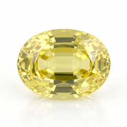 IGI Certified Laboratory Grown Yellow Sapphire | 6.11 Carat Oval Cut | Premium Statement Gemstone