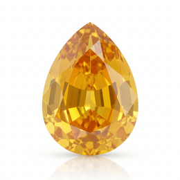 IGI Certified Laboratory Grown Orangy Yellow Sapphire | 4.79 Carat Pear Cut | Luxury Statement Gemstone