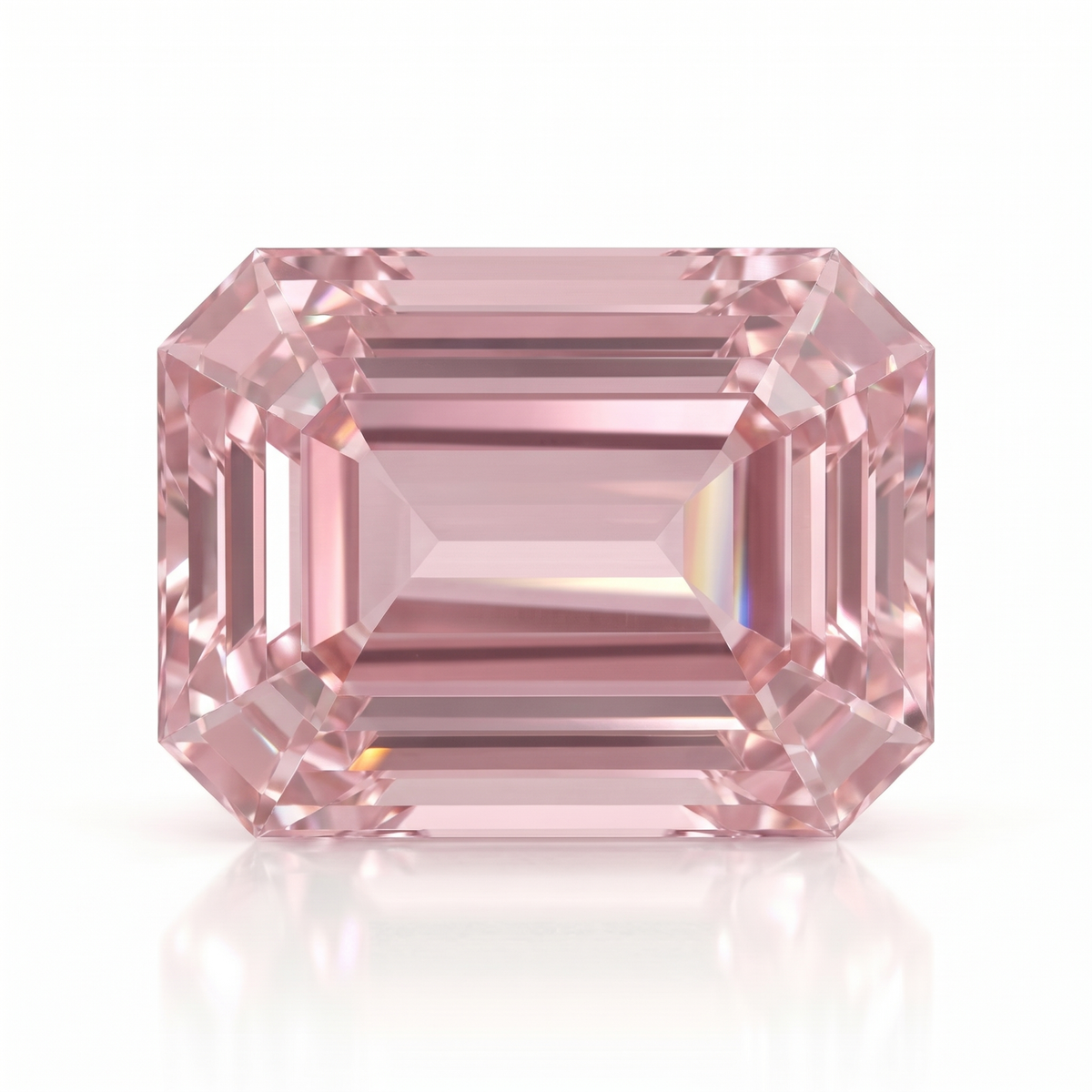 IGI Certified Laboratory Grown Orangy Pink Sapphire | 1.72 Carat Emerald Cut | Elegant Unique Gemstone