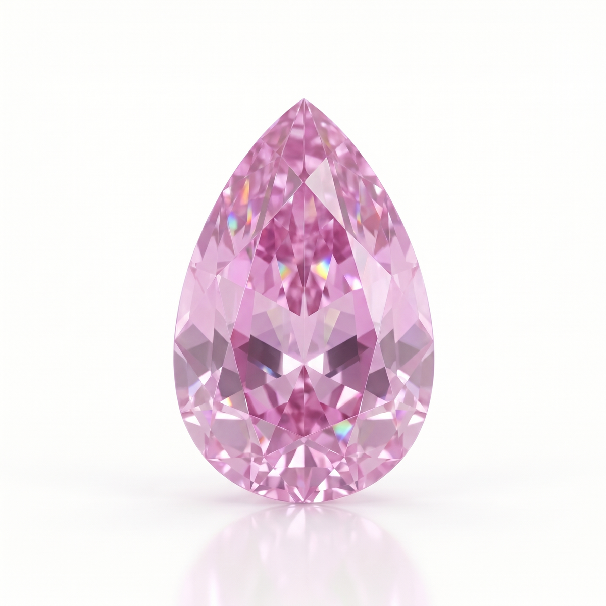 IGI Certified Laboratory Grown Pink Sapphire | 5.76 Carat Pear Cut | Elegant Luxury Gemstone