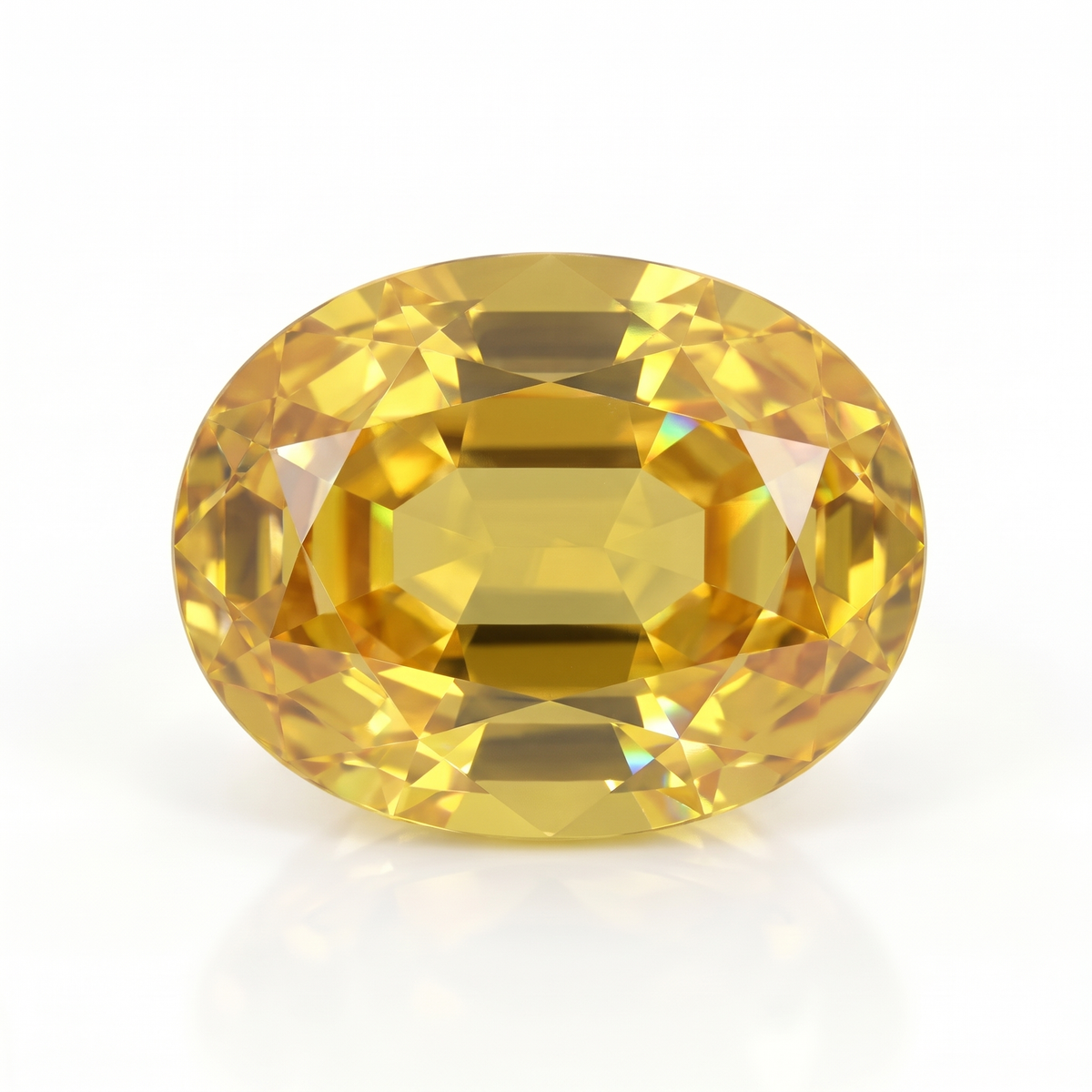 IGI Certified Laboratory Grown Yellow Sapphire | 8.97 Carat Oval Cut | Premium Yellow Statement Gemstone Main image