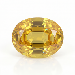 IGI Certified Laboratory Grown Yellow Sapphire | 8.97 Carat Oval Cut | Premium Yellow Statement Gemstone