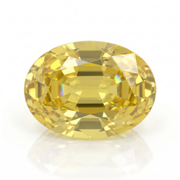 IGI Certified Laboratory Grown Yellow Sapphire | 5.62 Carat Oval Cut | Bright Yellow Luxury Gemstone