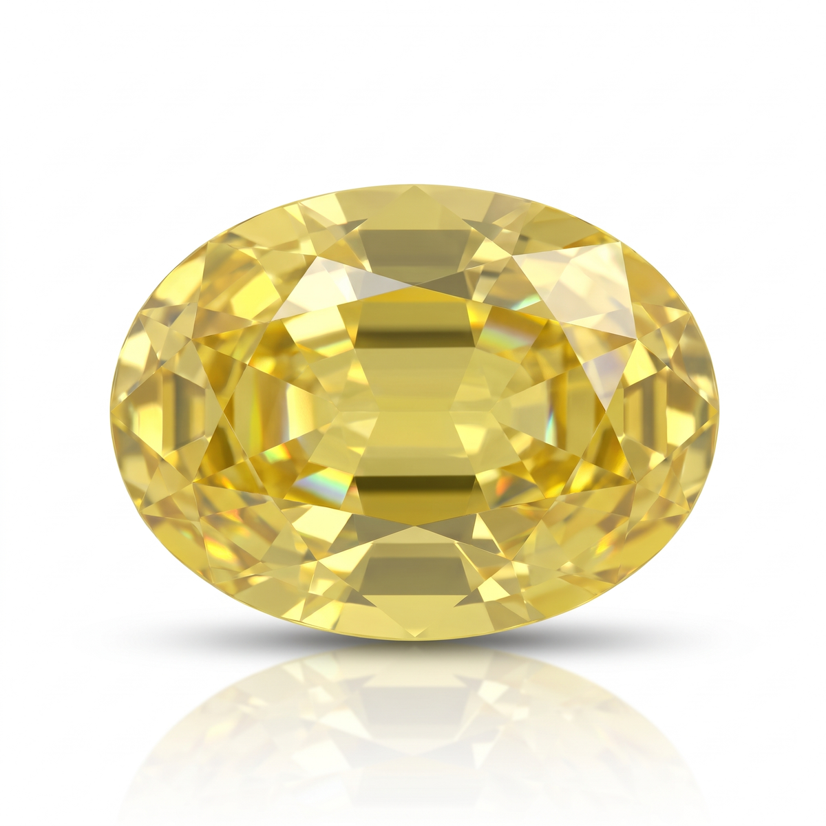 IGI Certified Laboratory Grown Yellow Sapphire | 5.62 Carat Oval Cut | Bright Yellow Luxury Gemstone Main image