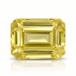 IGI Certified Laboratory Grown Yellow Sapphire | 6.01 Carat Emerald Cut | Brownish Yellow Luxury Gemstone