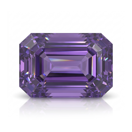 IGI Certified Color Change Sapphire | 6.67 Carat Emerald Cut | Purplish Violet to Purple Rare Gemstone