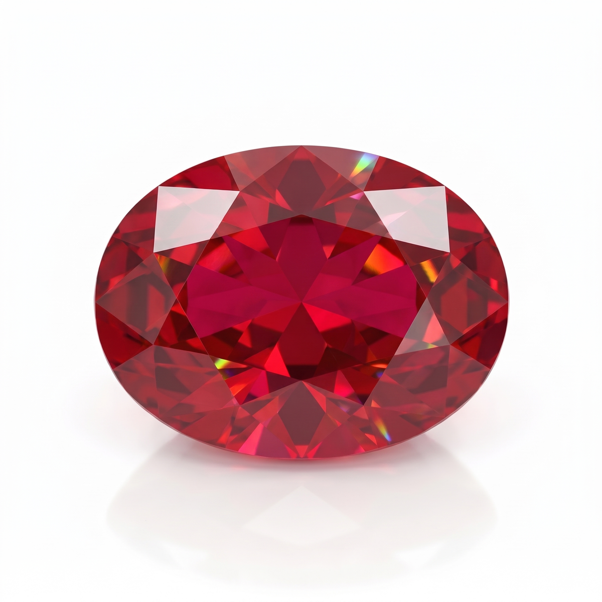 IGI Certified Laboratory Grown Ruby | 6.99 Carat Oval Brilliant Cut | Purplish Red Luxury Gemstone