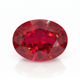 IGI Certified Laboratory Grown Ruby | 8.04 Carat Oval Mixed Cut | Purplish Red Collector Gemstone