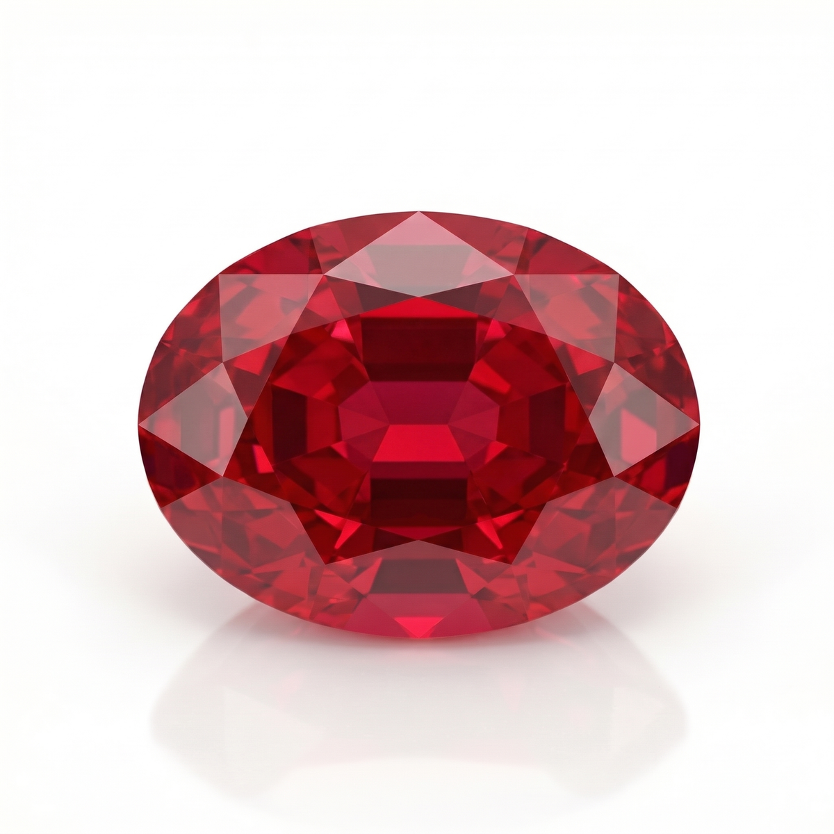 IGI Certified Laboratory Grown Ruby | 6.43 Carat Oval Mixed Cut | Purplish Red Luxury Gemstone Main image