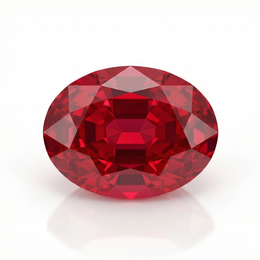 IGI Certified Laboratory Grown Ruby | 6.43 Carat Oval Mixed Cut | Purplish Red Luxury Gemstone