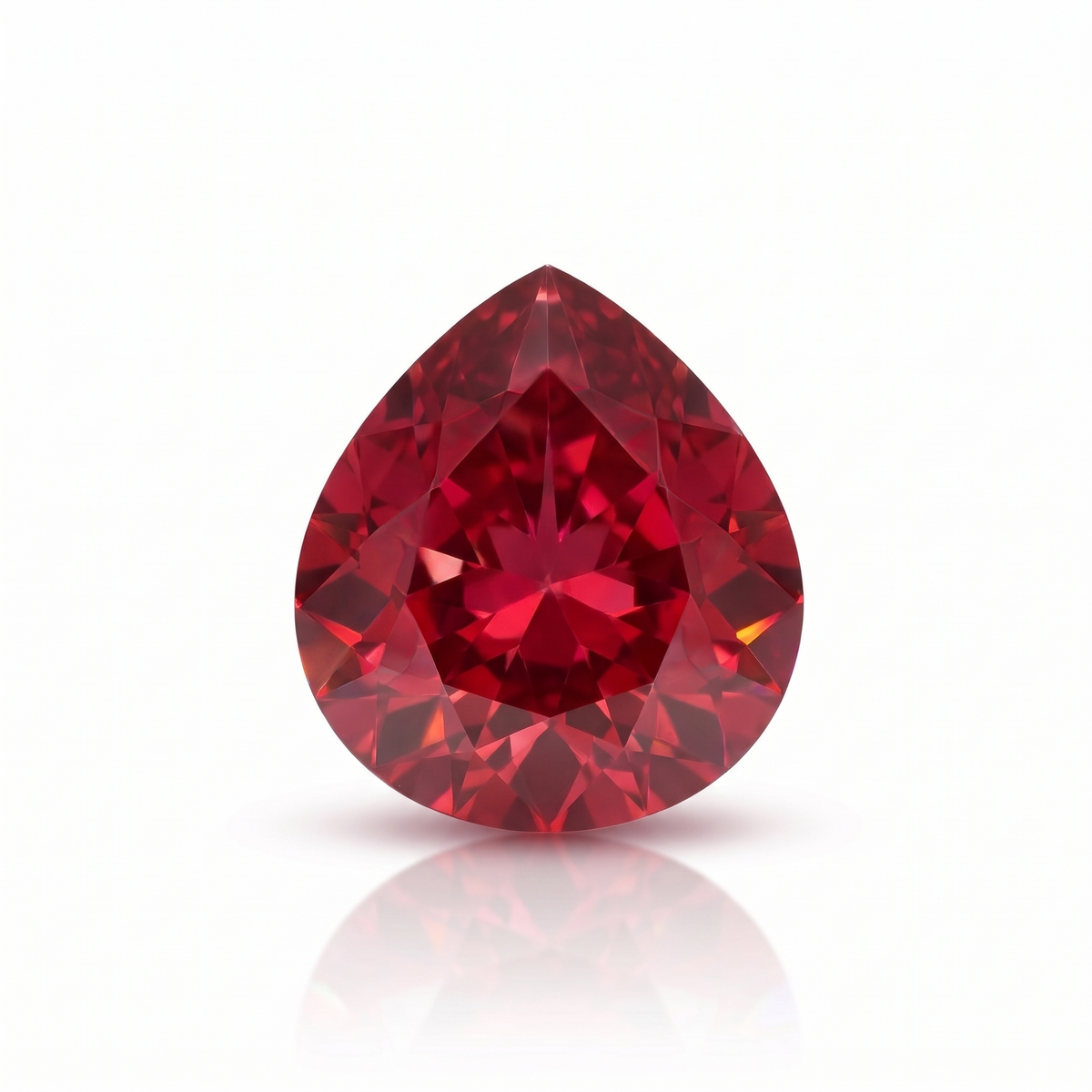 IGI Certified Laboratory Grown Ruby | 9.85 Carat Pear Mixed Cut | Purplish Red Luxury Gem Main image