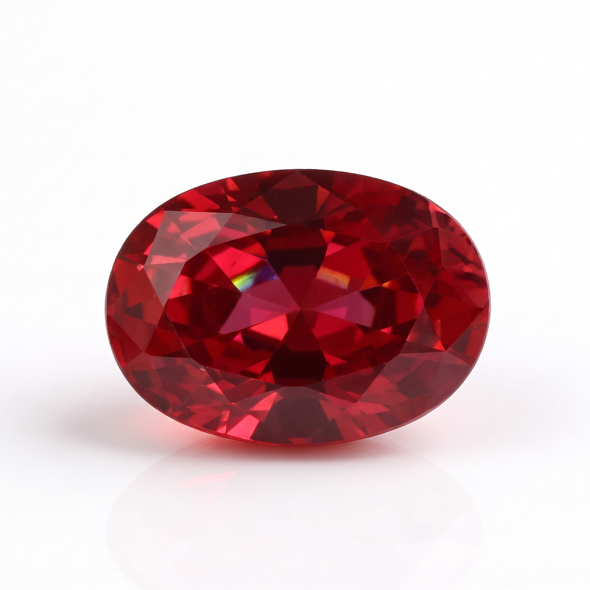 IGI Certified Laboratory Grown Ruby | 6.88 Carat Oval Brilliant Cut | Purplish Red Premium Gemstone