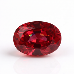 IGI Certified Laboratory Grown Ruby | 6.88 Carat Oval Brilliant Cut | Purplish Red Premium Gemstone