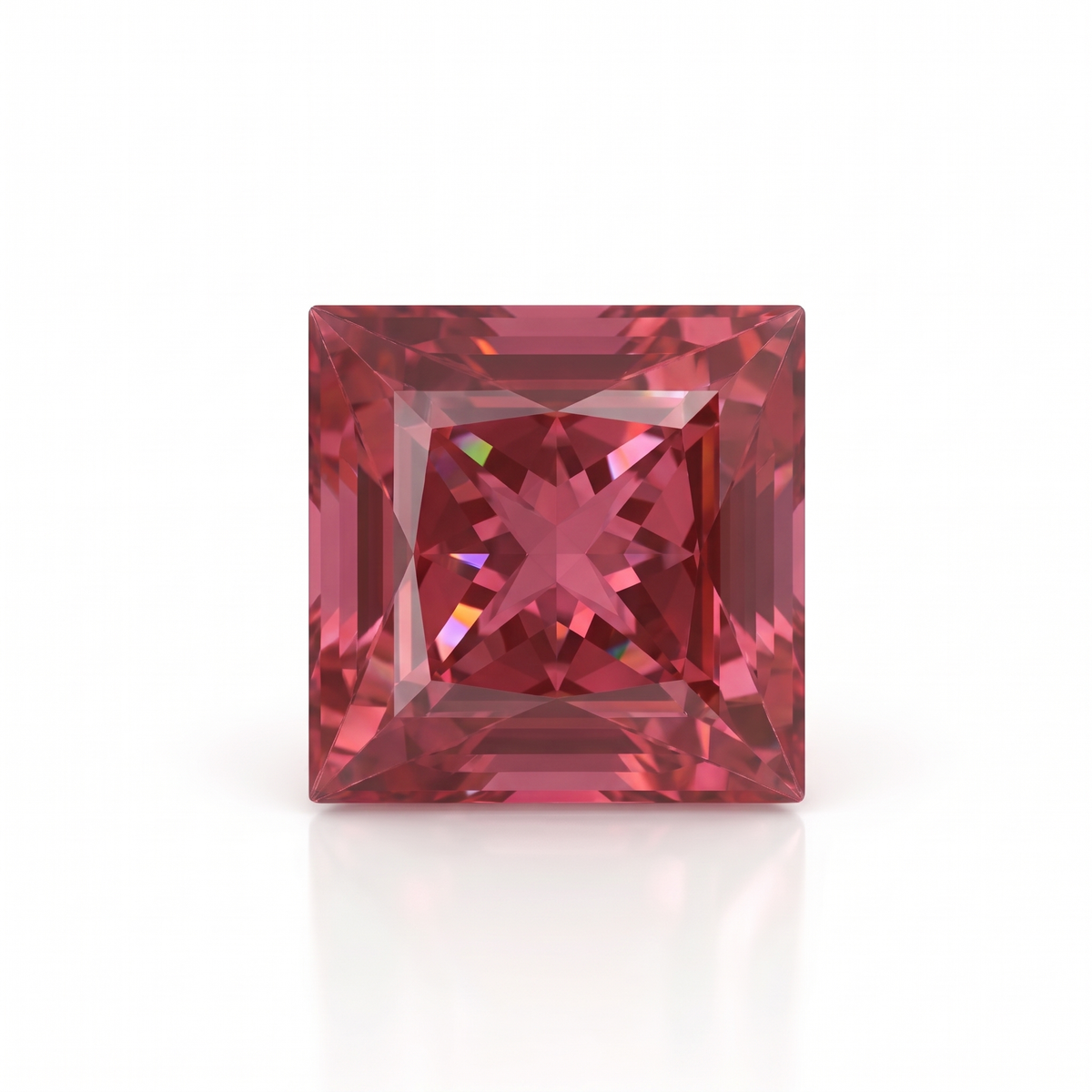 IGI Certified Laboratory Grown Ruby | 1.22 Carat Princess Cut | Purplish Red Ruby