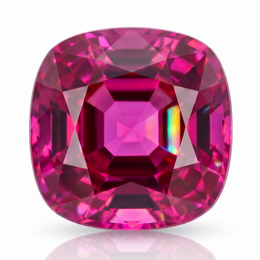 IGI Certified Laboratory Grown Pink Sapphire | 5.23 Carat Square Cushion Mixed Cut | Vibrant Pink Gemstone