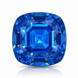 IGI Certified Laboratory Grown Blue Spinel | 4.32 Carat Square Cushion Mixed Cut | Vivid Blue Gemstone