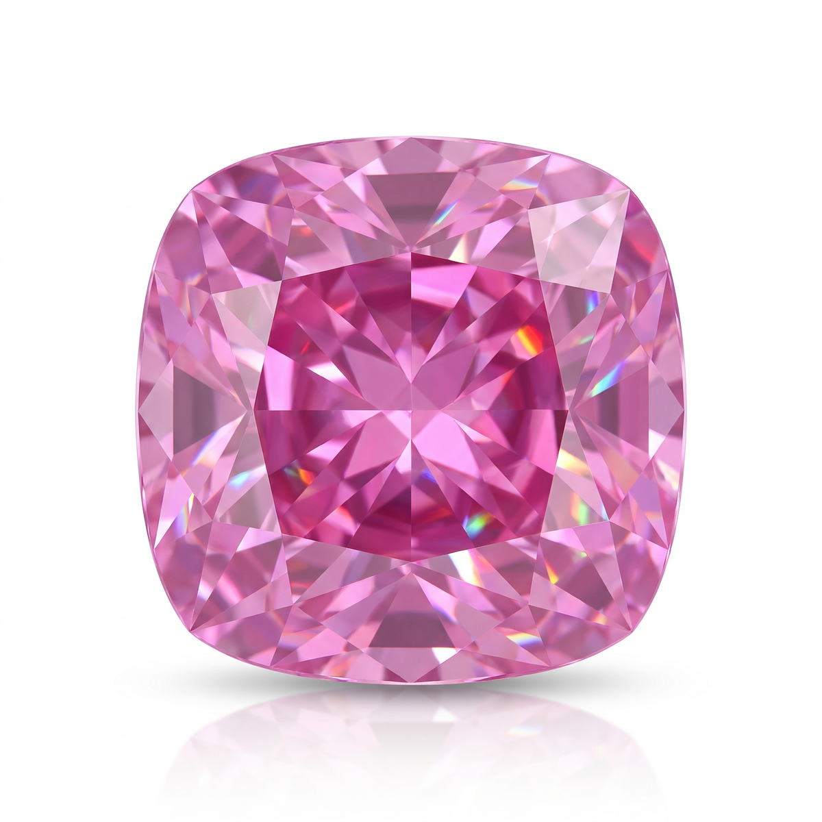 IGI Certified Laboratory Grown Pink Sapphire | 2.91 Carat Square Cushion Mixed Cut | Elegant Purplish Pink Gemstone Main image