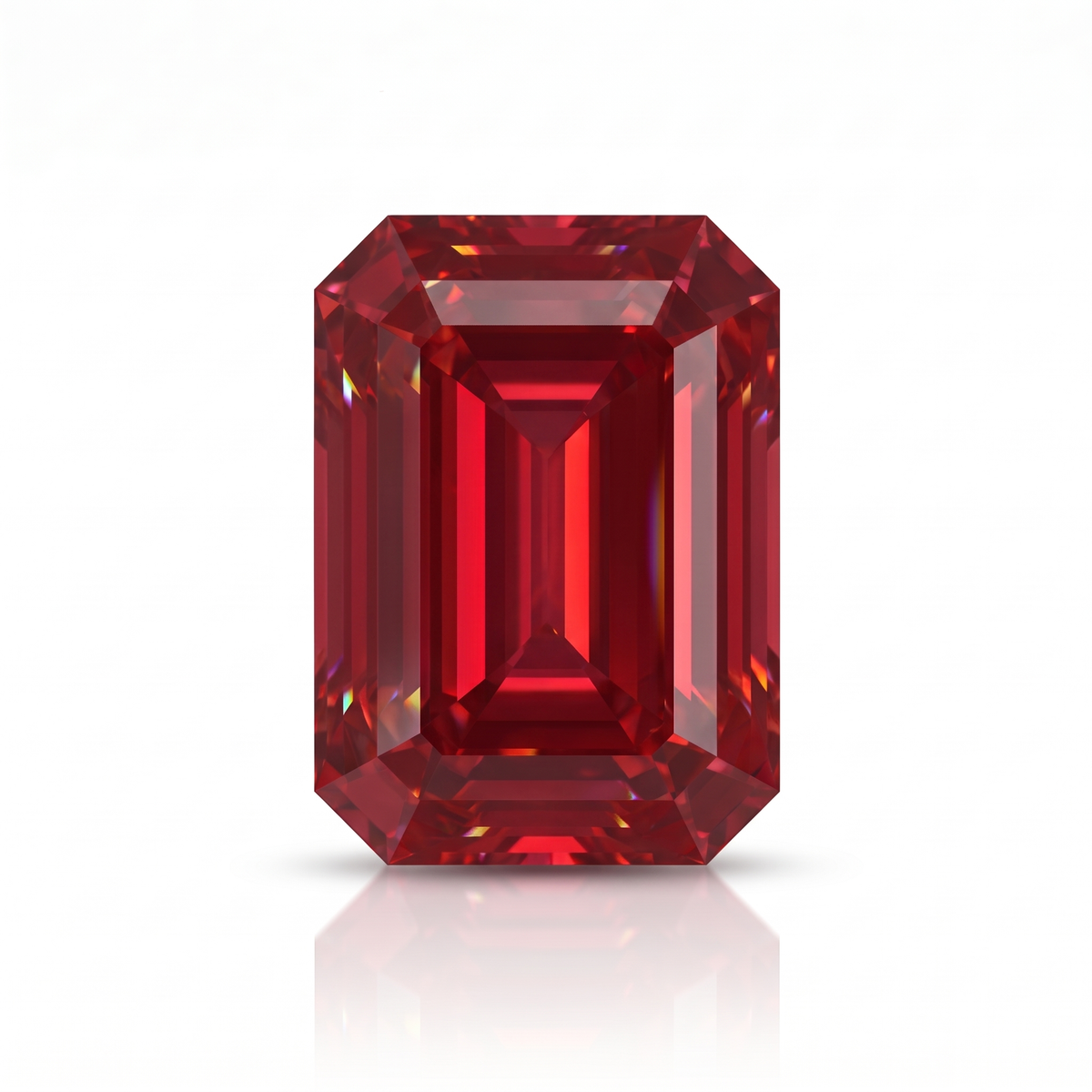 IGI Certified Laboratory Grown Ruby | 14.18 Carat Emerald Cut | Vivid Red Main image