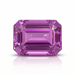 IGI Certified Laboratory Grown Pink Sapphire | 6.41 Carat Emerald Cut | Luxury Statement Gemstone