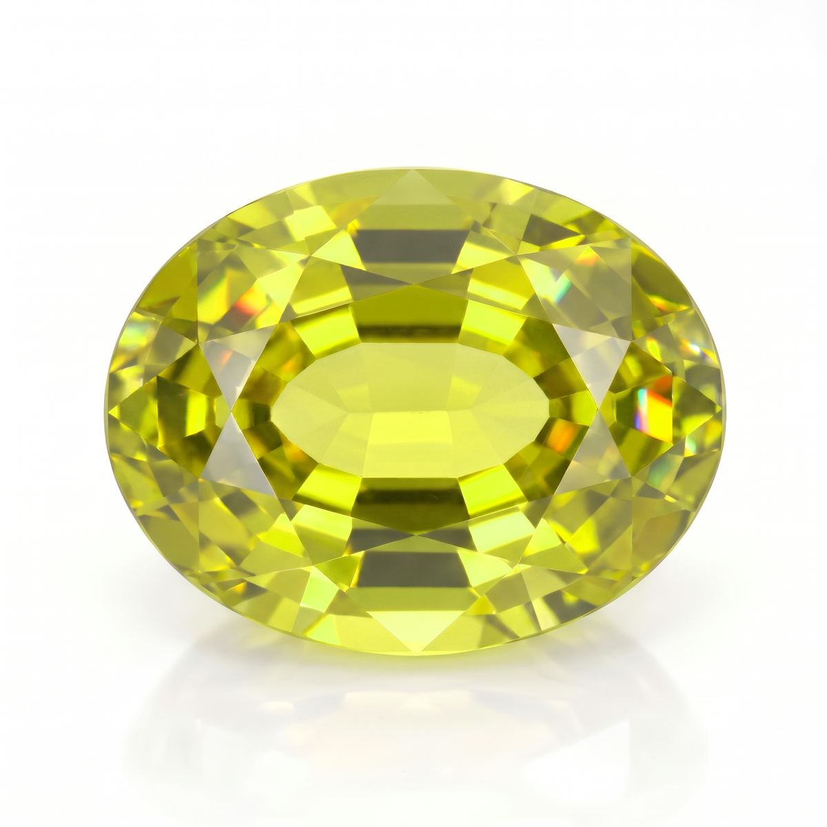 IGI Certified Laboratory Grown Yellow Sapphire | 3.89 Carat Oval Mixed Cut | Fine Luxury Gemstone