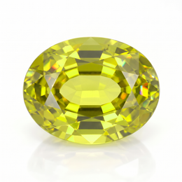 IGI Certified Laboratory Grown Yellow Sapphire | 3.89 Carat Oval Mixed Cut | Fine Luxury Gemstone
