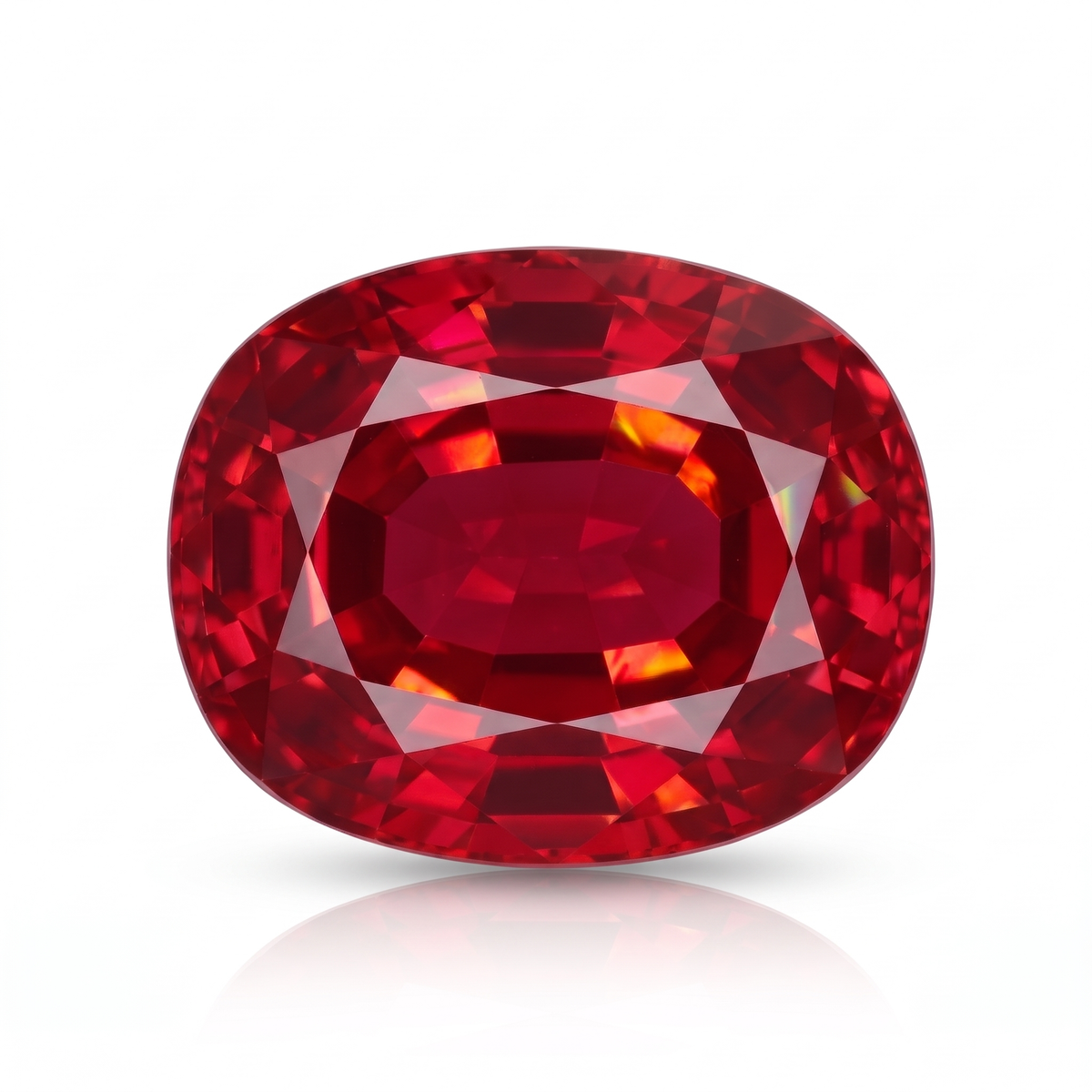 IGI Certified Laboratory Grown Ruby | 30.55 Carat Oval Cut | Vivid Red Main image