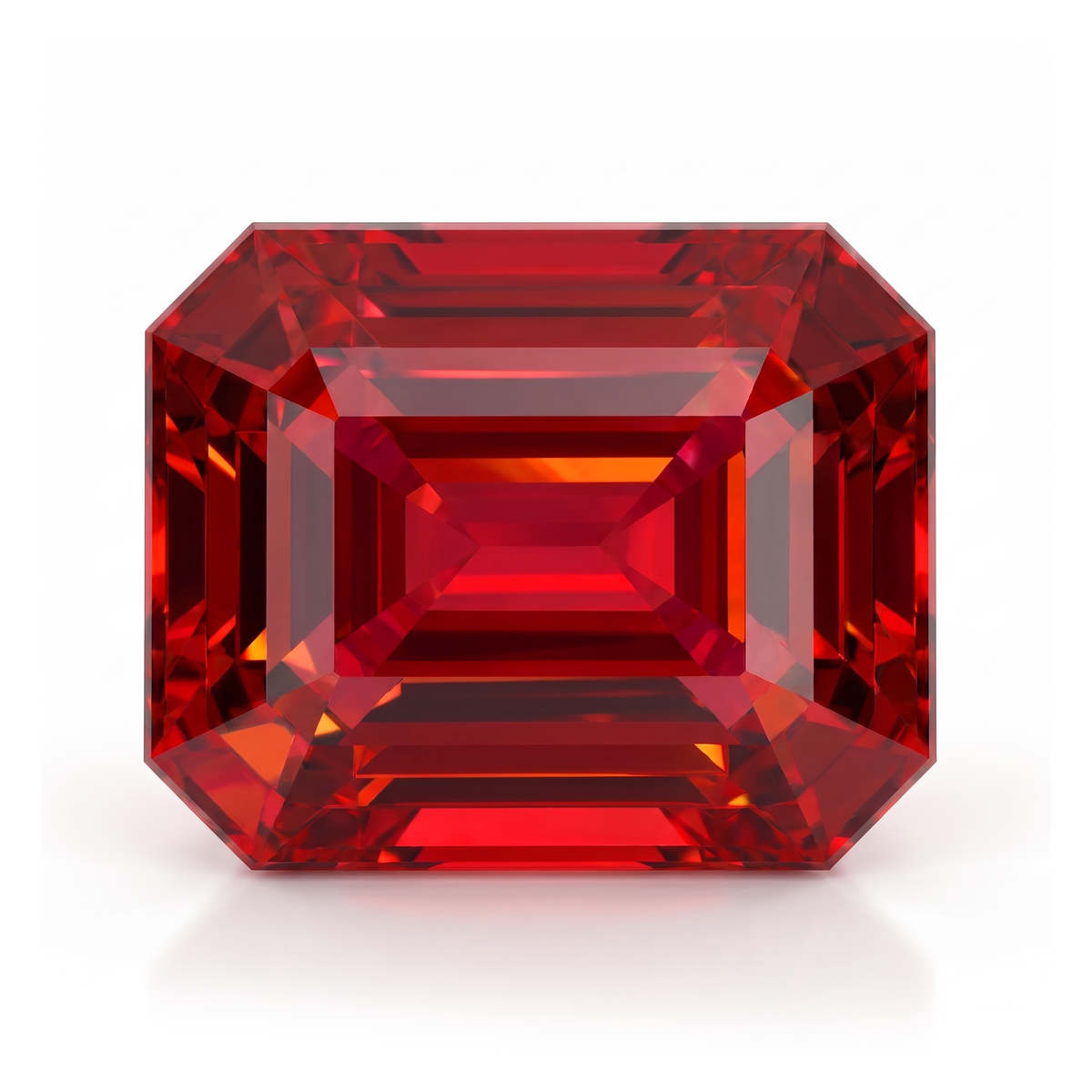 IGI Certified Laboratory Grown Ruby | 9.51 Carat Emerald Cut | Purplish Red