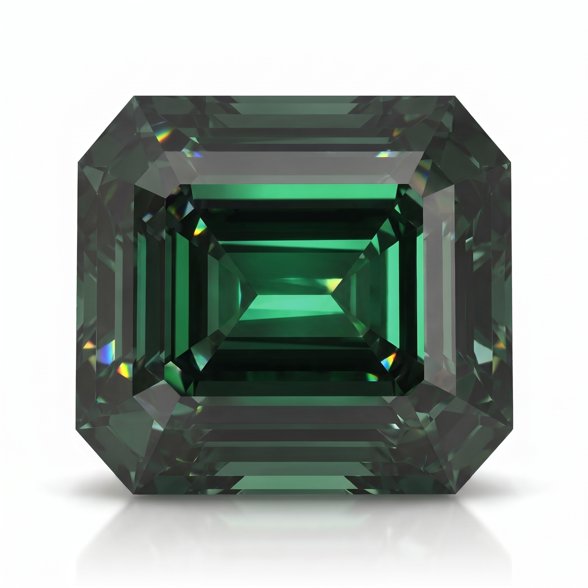 IGI Certified Laboratory Grown Green Spinel | 6.97 Carat Emerald Cut | Elegant Statement Gemstone Main image