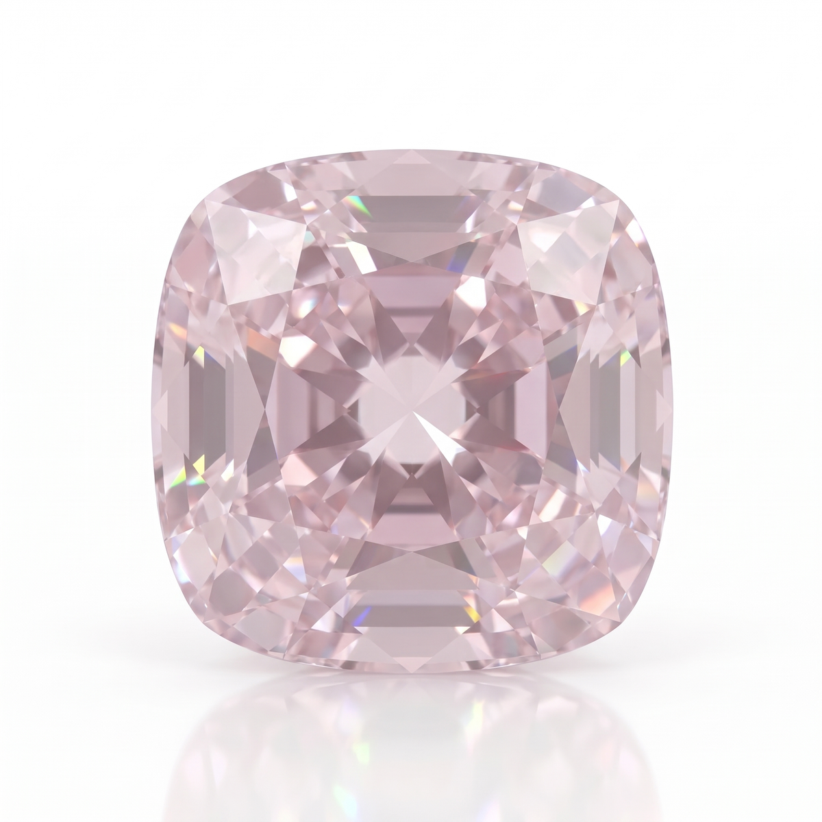 IGI Certified Laboratory Grown Very Light Pink Sapphire | 5.85 Carat Square Cushion Mixed Cut | Luxury Gemstone Main image