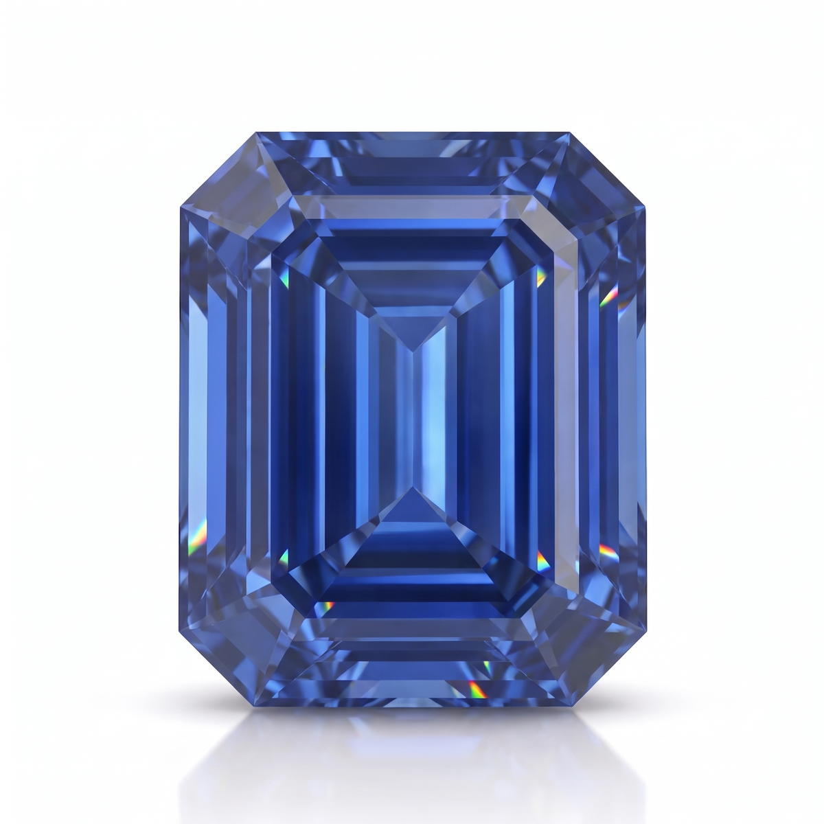 IGI Certified Laboratory Grown Blue Sapphire | 6.20 Carat Emerald Cut | Luxury Statement Gemstone