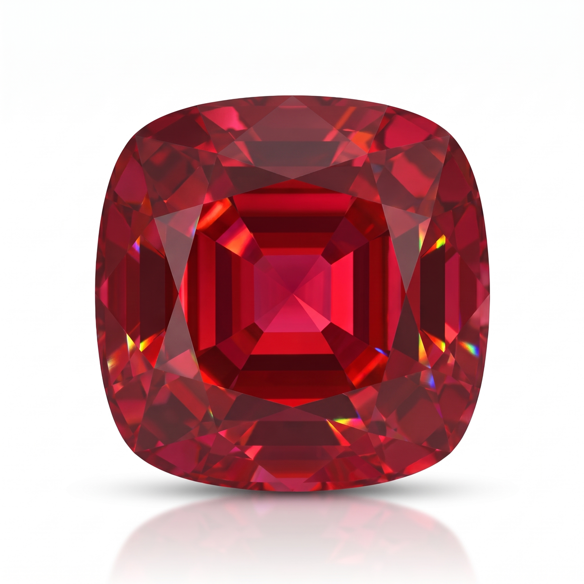 IGI Certified Laboratory Grown Ruby | 4.68 Carats Cushion Cut | Purplish Red Ruby Main image